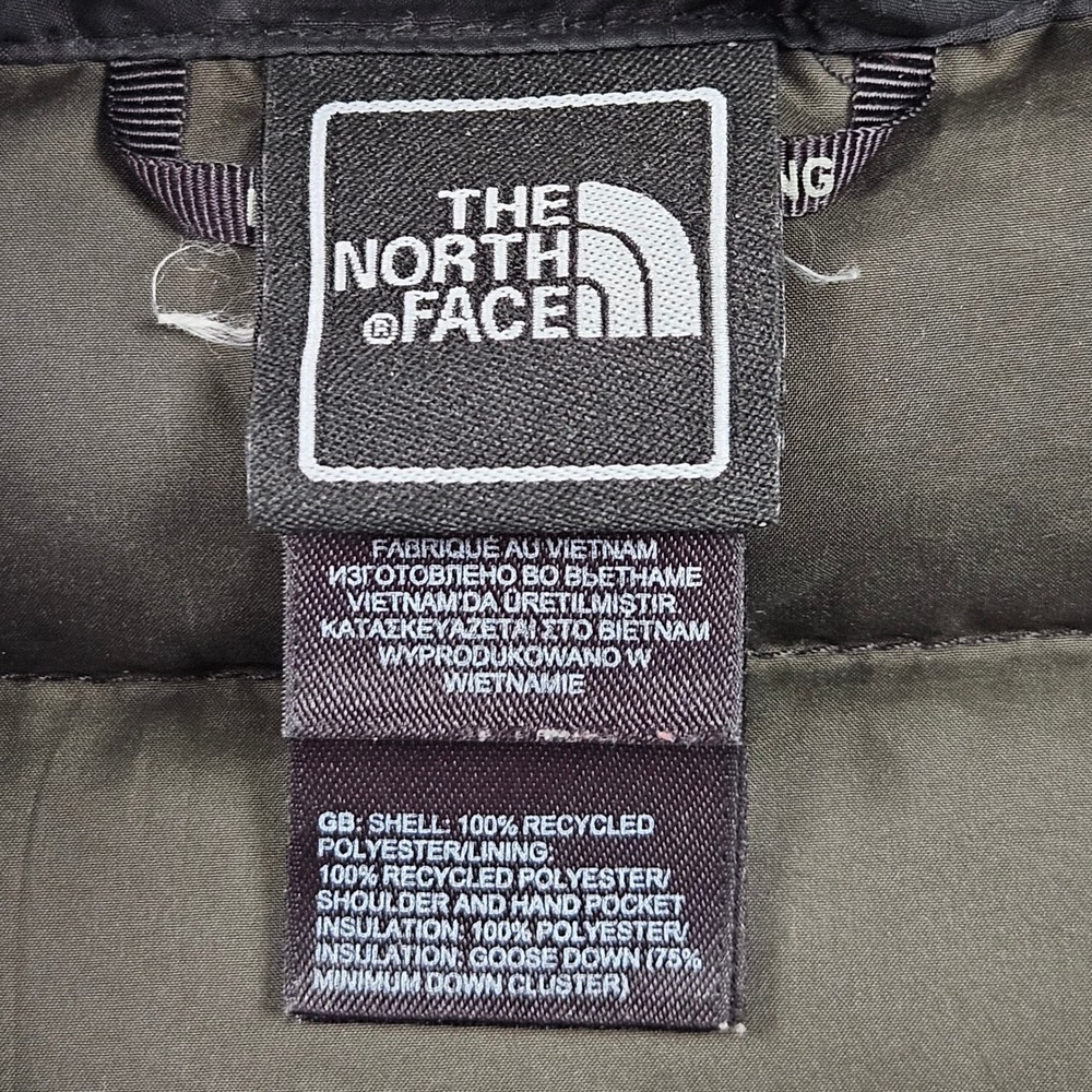 The North Face Puffer Vest Mens Medium Black 550 Down Insulated Ripstop Full Zip - Picture 3 of 11